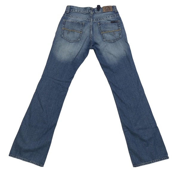 Seven7 Medium Wash Low Rise 100% Cotton Denim Bootcut Jeans - Picture 2 of 7